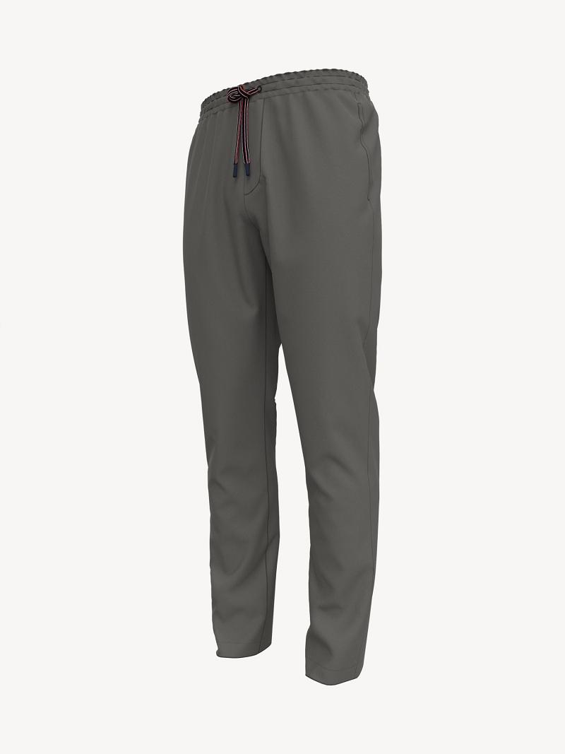 Férfi Tommy Hilfiger Essential drawstring chino Jogger Nadrág Szürke | HU 1130QMA